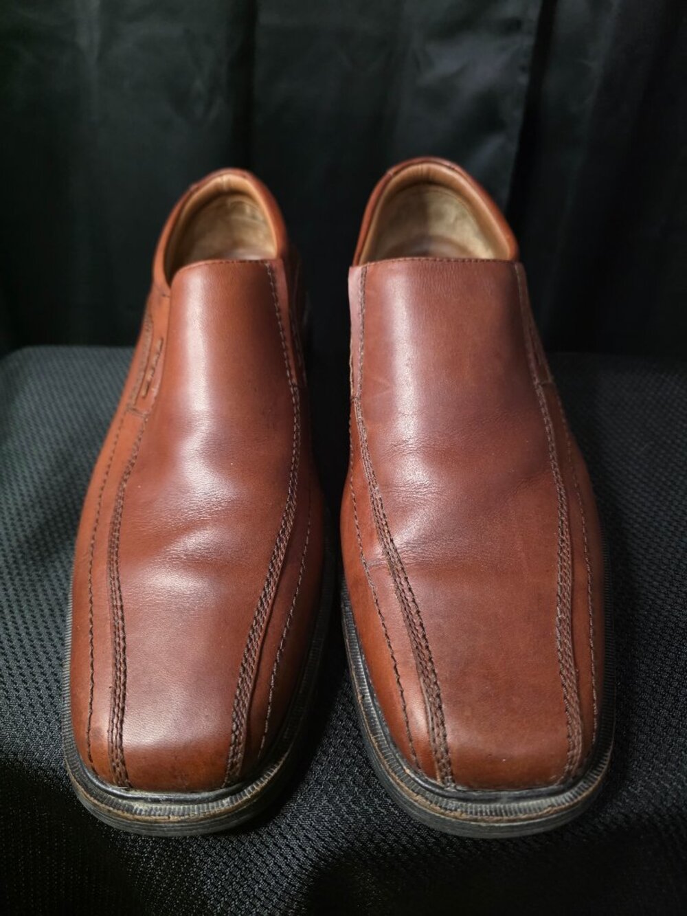 Johnson & Murphy SZ 12M Brown Leather Dress Shoes